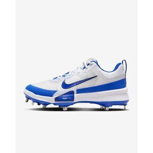 Nike Force Zoom Trout 9 Men's Size 13 White Metal Baseball Cleats FB2907-101 New